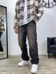 JEANS MARRONE SFUMATO