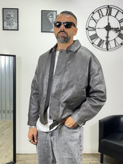 GIACCA ECOPELLE CROPPED