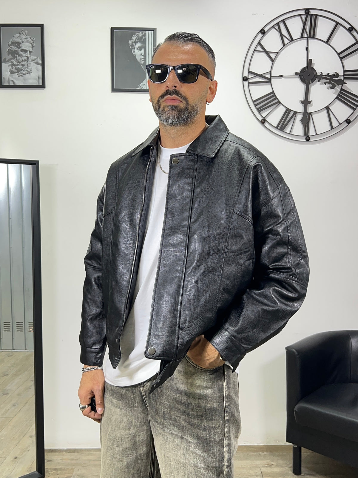 GIACCA ECOPELLE CROPPED