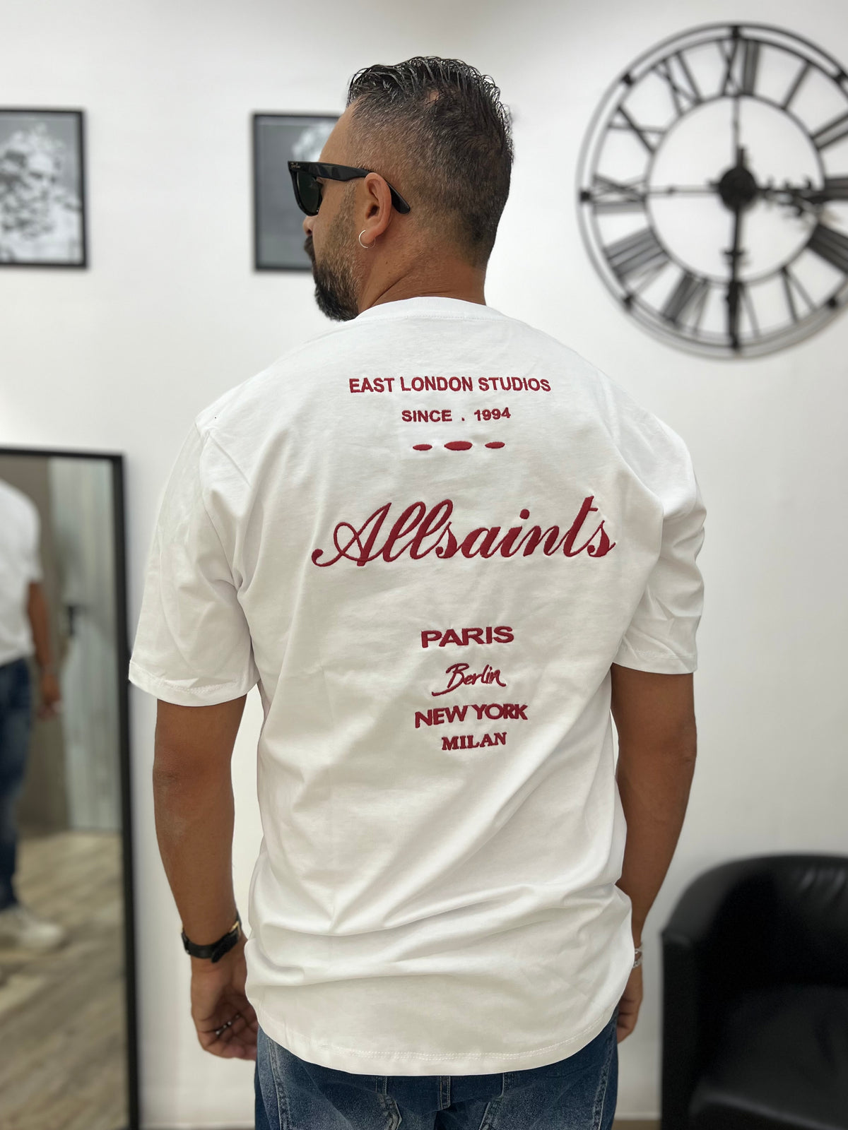 T-shirt Regular Fit Stampa Ricamo Retro Saints